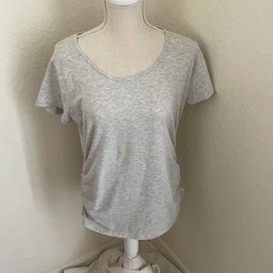 Times Two Short Sleeve Maternity Top Size Large in Gray.